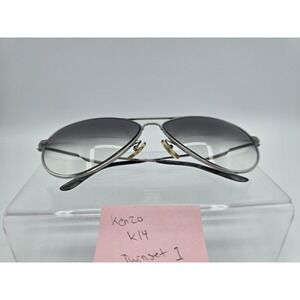 Vtg Kenzo TWINSET 1 K14 Silver Aviator 56-20-140 Full Rim Men's Eyeglasses Frame